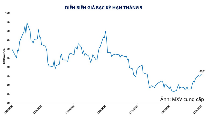 Diễn biến giá bạc kỳ hạn tháng 9