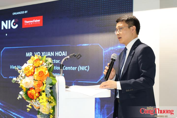 Ông Võ Xuân Hoài, Phó Giám đốc Trung tâm Đổi mới sáng tạo Quốc gia (NIC), Bộ Tài chính phát biểu khai mạc diễn đàn.