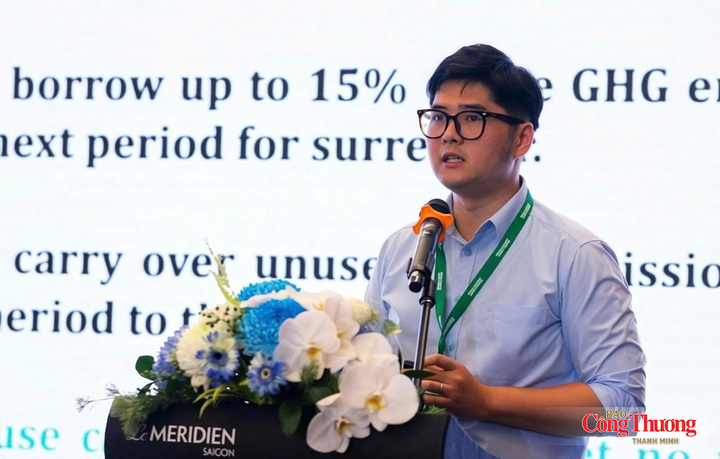 Ông Nguyễn Thành Công - Trưởng phòng Thị trường, Cục Biến đổi khí hậu phát biểu.