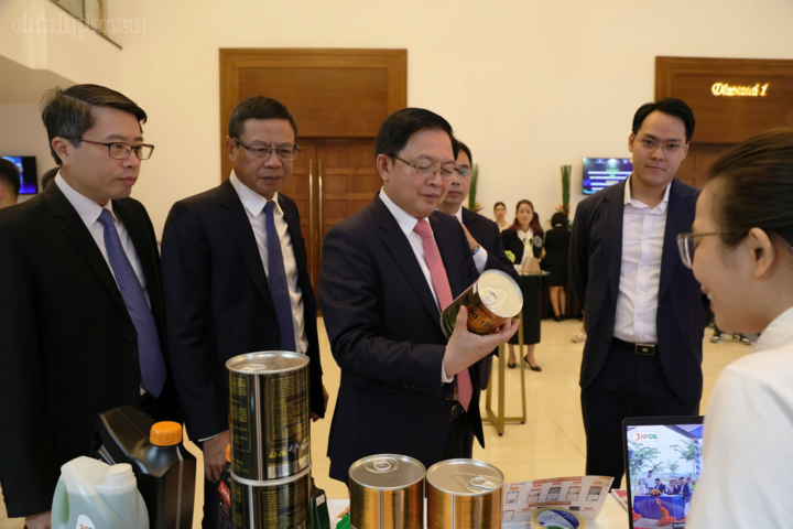 Phó Thủ tướng thăm các gian hàng tại Diễn đàn - Ảnh: chinhphu.vn/Gia Huy