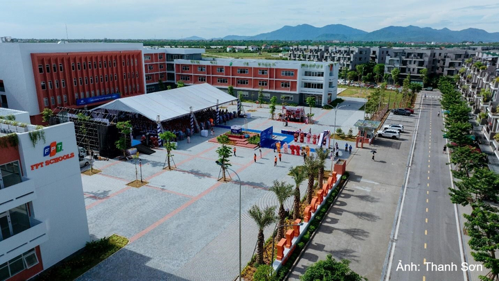 Trường Phổ thông liên cấp FPT Vinh rộng hơn 27.000 m2 tại Eco Central Park khánh thành hôm 16/8.