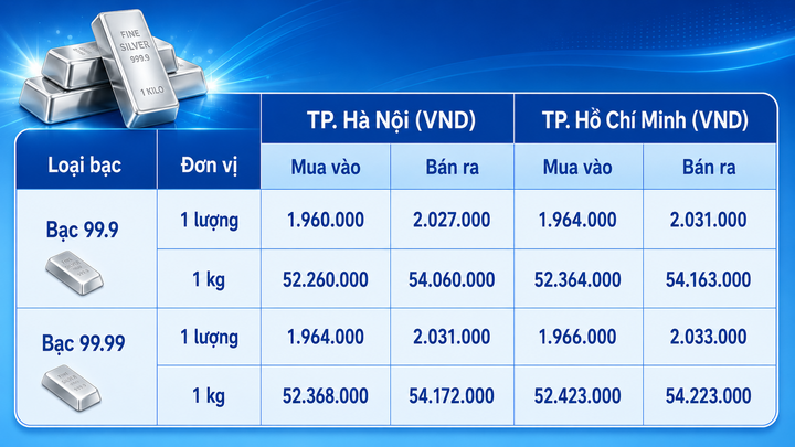 Giá bạc hôm nay 18/8/2026: Đồng loạt tăng bứt phá - 1