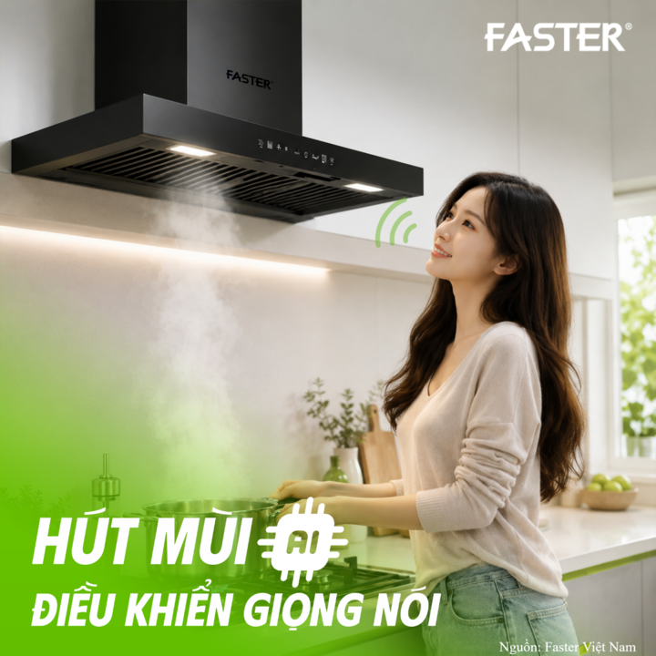 AI, điều khiển bằng giọng nói, tự làm sạch trên thiết bị bếp Faster - 2