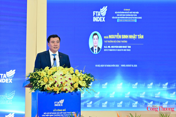 Thứ trưởng Bộ Công Thương Nguyễn Sinh Nhật Tân phát biểu khai mạc Lễ công bố