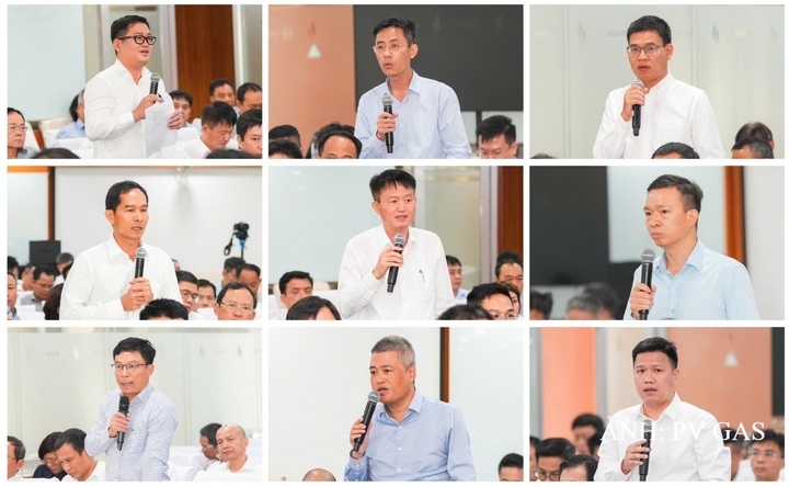 Lãnh đạo các ban chuyên môn, các đơn vị phát biểu tại hội nghị. Ảnh: PV GAS