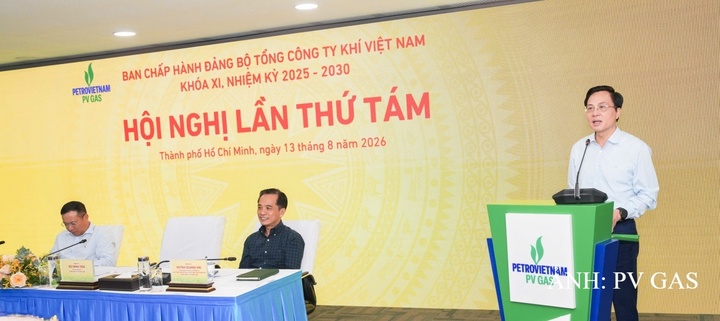 Đồng chí Bùi Minh Tiến, Bí thư Đảng ủy PV GAS phát biểu kết luận tại hội nghị. Ảnh: PV GAS
