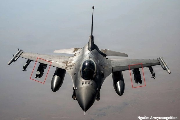 Hình ảnh của máy bay F-16 mang vũ khí không đối đất. Nguồn: Armyrecognition