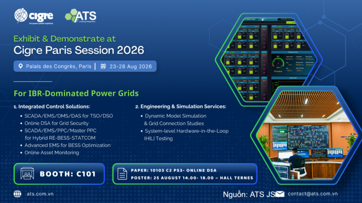 Thông tin ATS tham gia CIGRE Paris Session 2026.
