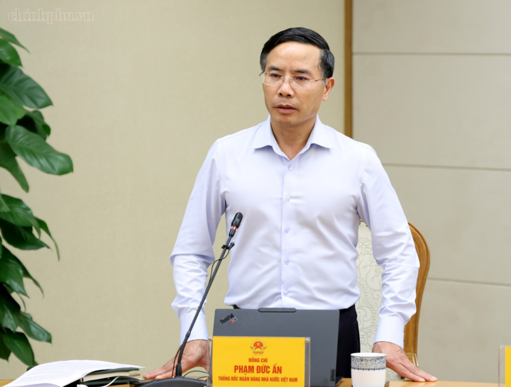 Thống đốc Ngân hàng Nhà nước Việt Nam Phạm Đức Ấn phát biểu - Ảnh: chinhphu.vn/Đức Tuân