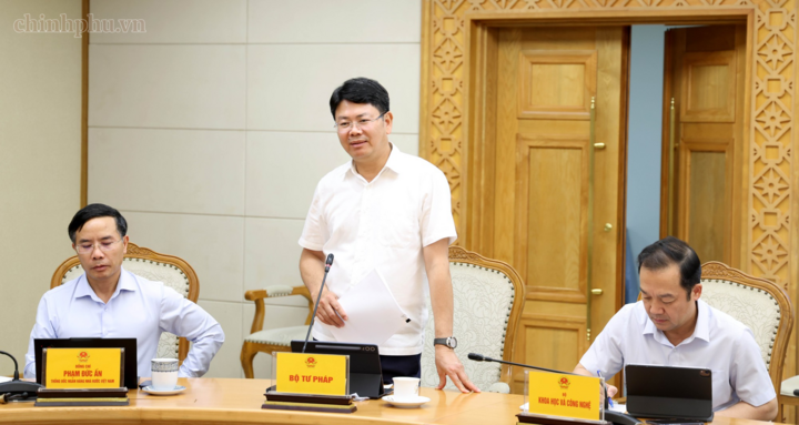 Thứ trưởng Bộ Tư pháp Nguyễn Thanh Tịnh phát biểu - Ảnh: chinhphu.vn/Đức Tuân