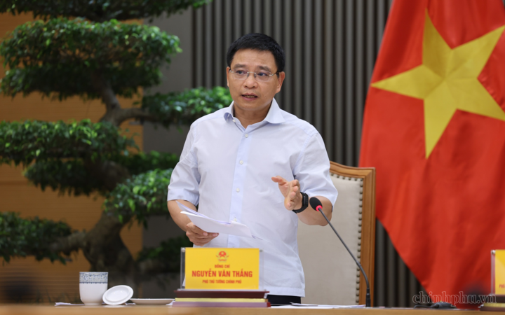 Phó Thủ tướng Nguyễn Văn Thắng phát biểu tại buổi làm việc - Ảnh: chinhphu.vn/Phương Nguyên