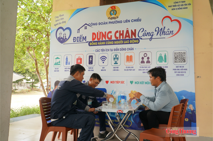 'Điểm dừng chân công nhân' tại khu công nghiệp Hòa Khánh tiếp sức cho hàng trăm người lao động giữa những ca làm việc