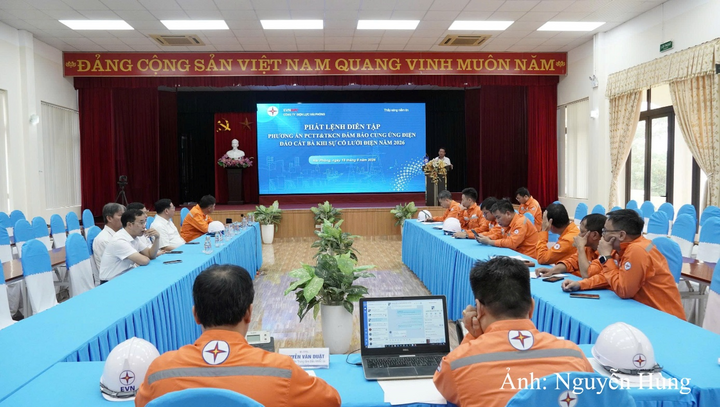 Công ty Điện lực Hải Phòng tổ chức diễn tập PCTT&TKCN năm 2026 bảo đảm cung ứng điện đảo Cát Bà khi xảy ra sự cố lưới điện