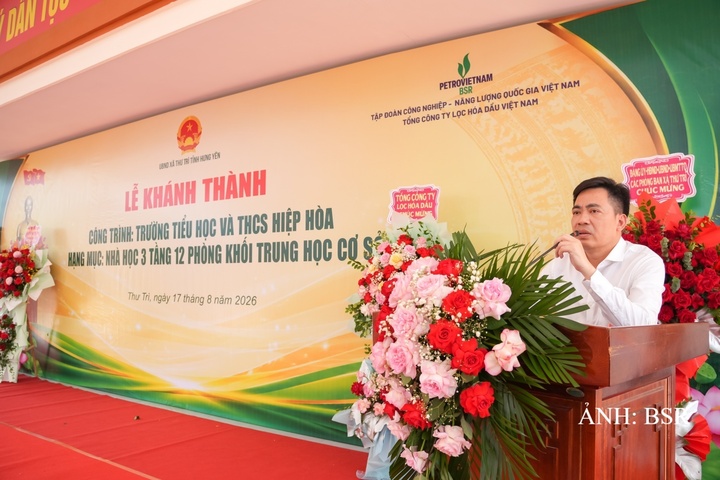 Ông Nguyễn Ngọc Quỳnh, thành viên HĐQT BSR: Là thành viên của PETROVIETNAM, BSR không chỉ sản xuất kinh doanh và bảo đảm an ninh năng lượng quốc gia mà luôn chú trọng trách nhiệm xã hội. Ảnh: BSR