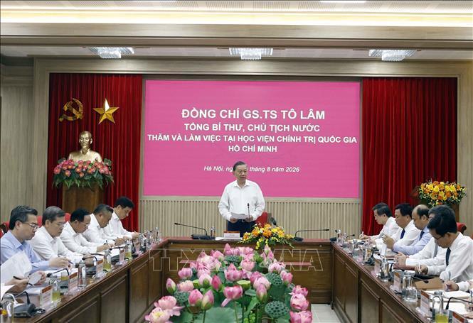 Tổng Bí thư, Chủ tịch nước Tô Lâm phát biểu. Ảnh: Thống Nhất/TTXVN
