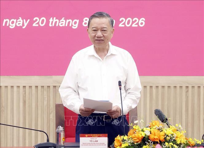 Tổng Bí thư, Chủ tịch nước Tô Lâm phát biểu. Ảnh: Thống Nhất/TTXVN