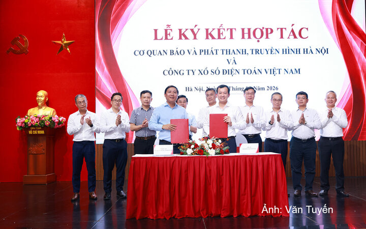 Cơ quan Báo và Phát thanh, Truyền hình Hà Nội cùng Công ty TNHH MTV Xổ số điện toán Việt Nam (Vietlott) ký thỏa thuận hợp tác truyền thông giai đoạn 2026-2030.