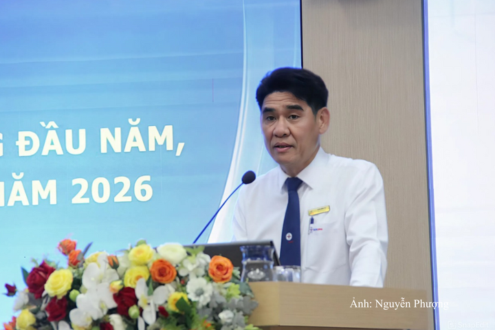 Chủ tịch Công đoàn EVNCPC Trần Đình Hà phát biểu tại Hội nghị.