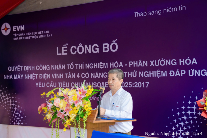 Ông Phạm Trường An – Quản đốc Phân xưởng Hóa, Nhà máy Nhiệt điện Vĩnh Tân 4.