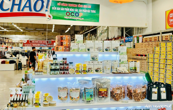 Sở Công Thương tỉnh Gia Lai phối hợp với Trung tâm MM Mega Market Quy Nhơn tổ chức khu trưng bày, bán sản phẩm nông sản và sản phẩm đặc trưng của tỉnh.