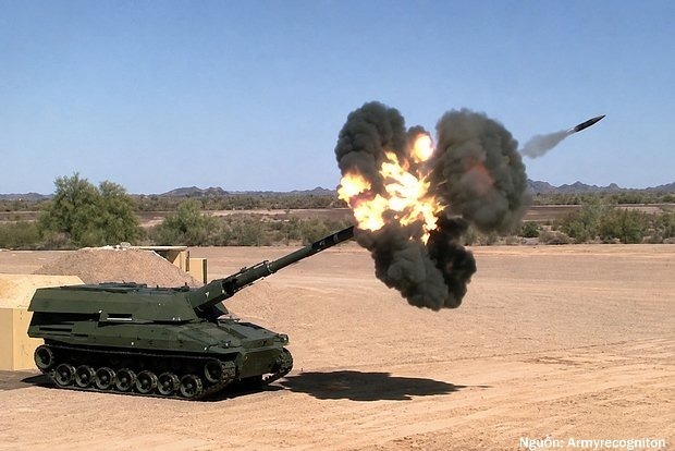 Nguyên mẫu pháo tự hành XM2001 Crusader tham gia thử nghiệm. Nguồn: Armyrecogniton