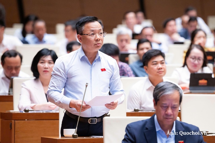 Đại biểu Trần Thanh Hà - Đoàn ĐBQH thành phố Hà Nội phát biểu cho ý kiến.
