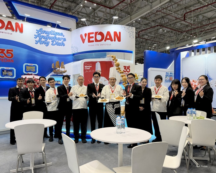 Toàn cảnh gian hàng Vedan tại Vietfish 2026.