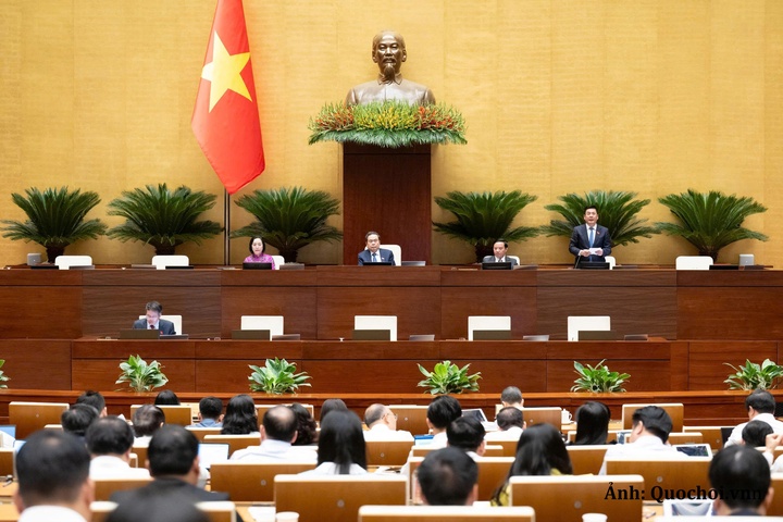 Phó Chủ tịch Quốc hội Nguyễn Hồng Diên điều hành phiên biểu quyết về dự án Nghị quyết.