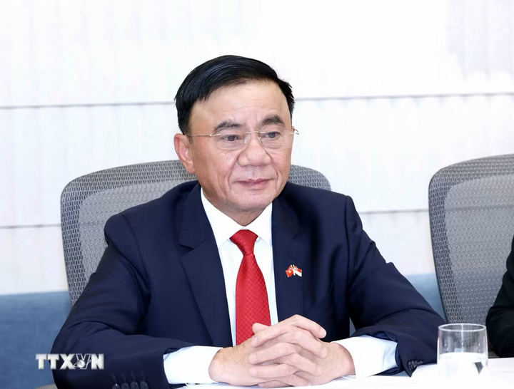 Thường trực Ban Bí thư Trần Cẩm Tú phát biểu. Ảnh: Phương Hoa/TTXVN