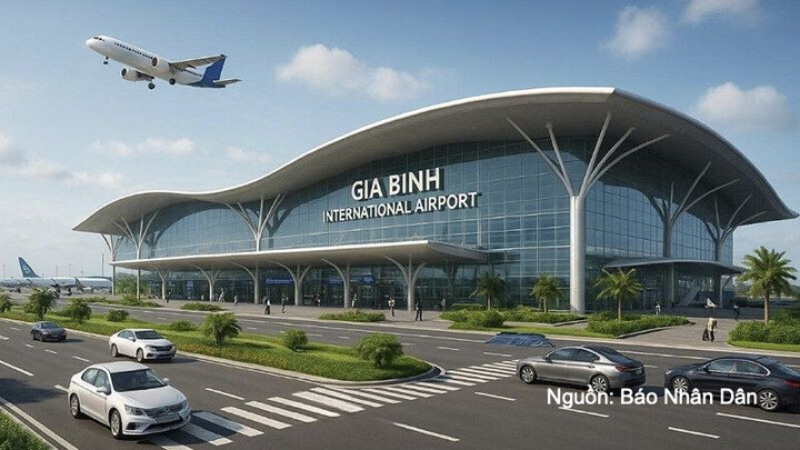 Phối cảnh nhà ga cảng hàng không quốc tế Gia Bình.