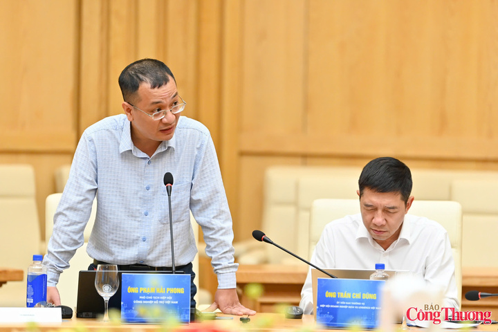 Ông Phạm Hải Phong - Phó Chủ tịch Hiệp hội Công nghiệp hỗ trợ Việt Nam (bên trái)