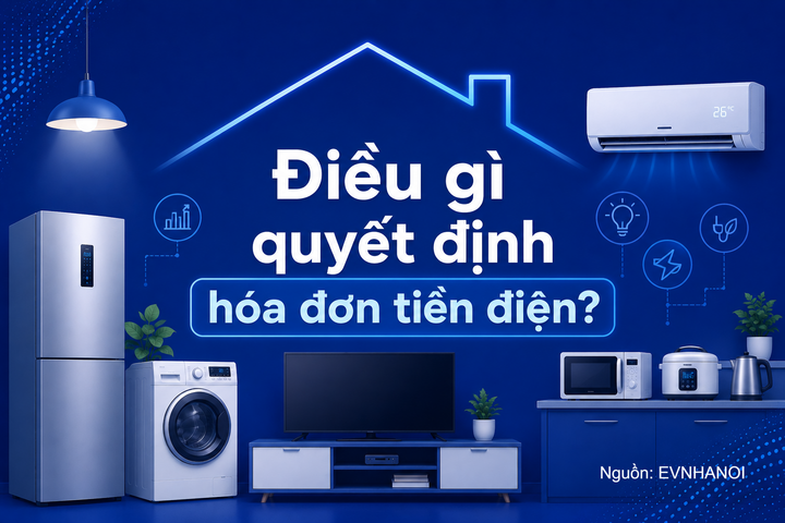 Mỗi thiết bị điện trong nhà đều tiêu tốn điện năng tiêu thụ nhất định