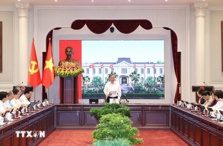 Tổng Bí thư, Chủ tịch nước Tô Lâm phát biểu chỉ đạo. Ảnh: Thống Nhất/TTXVN