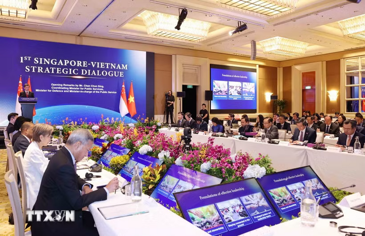 Quang cảnh Cuộc Đối thoại Chiến lược Việt Nam - Singapore lần thứ nhất.