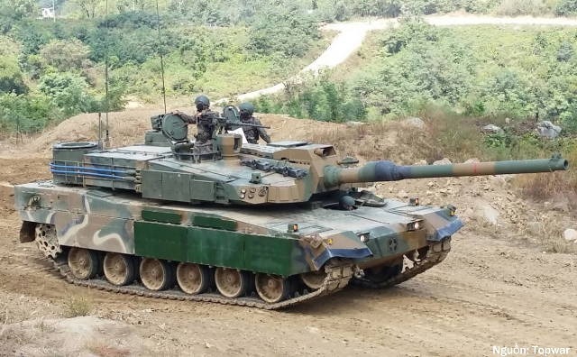 Xe tăng chiến đấu chủ lực K2 Black Panther của Hàn Quốc. Nguồn: Topwar