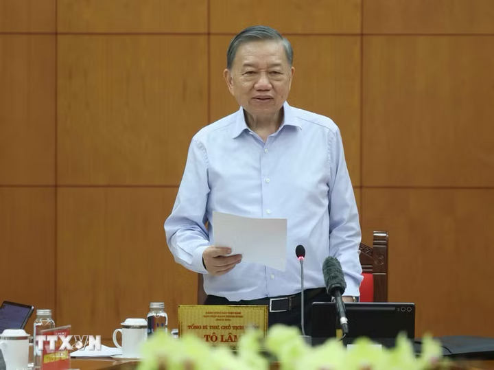 Tổng Bí thư, Chủ tịch nước Tô Lâm phát biểu chỉ đạo. Ảnh: Thống Nhất/TTXVN