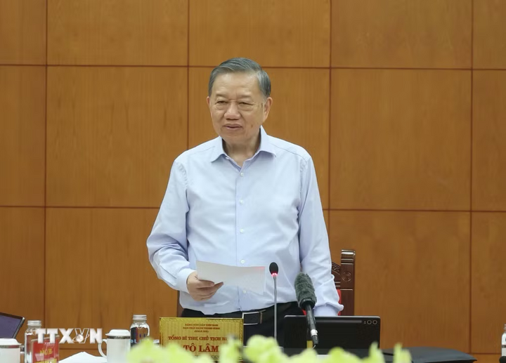 Tổng Bí thư, Chủ tịch nước Tô Lâm phát biểu chỉ đạo. Ảnh: Thống Nhất/TTXVN