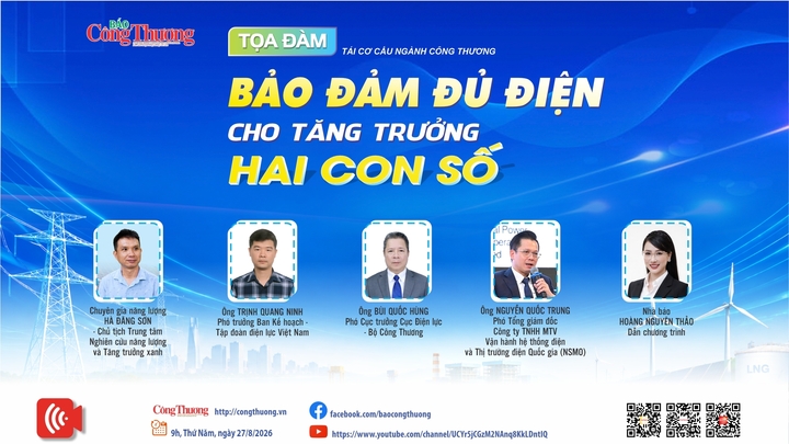 Sáng 27/8, tại Hà Nội, Báo Công Thương tổ chức Tọa đàm 'Bảo đảm đủ điện cho tăng trưởng hai con số'.