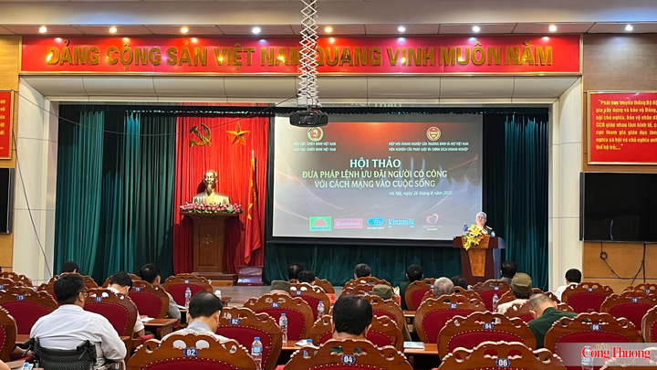 Toàn cảnh Hội thảo 'Đưa Pháp lệnh ưu đãi người có công với cách mạng đi vào cuộc sống'.