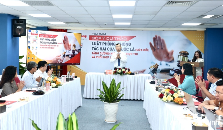 Báo Tiền Phong tổ chức tọa đàm “Góp ý Dự thảo Luật Phòng, chống tác hại của thuốc lá (sửa đổi). Ảnh: Ngọc Linh