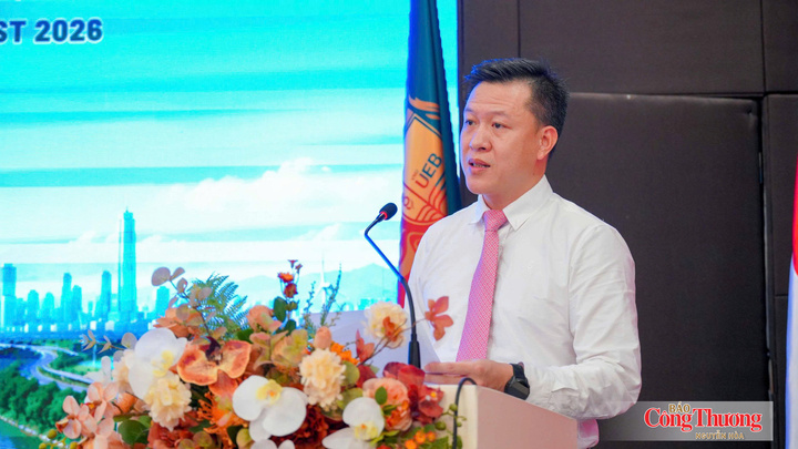 PGS.TS Hoàng Khắc Lịch - Phó Hiệu trưởng Trường Đại học Kinh tế - Đại học Quốc gia Hà Nội phát biểu tại hội thảo.