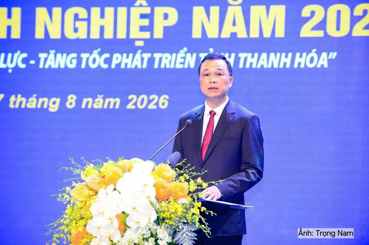 Chủ tịch UBND tỉnh Thanh Hóa Tô Anh Dũng phát biểu khai mạc hội nghị.