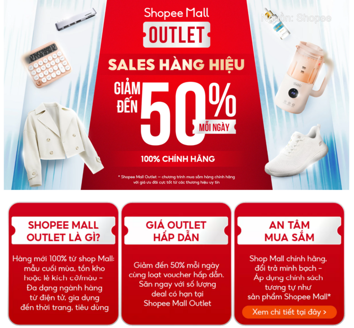 Shopee Mall Outlet là đòn bẩy thương mại giúp các nhà bán tối ưu kho hàng và gia tăng cơ hội bứt phá doanh số.