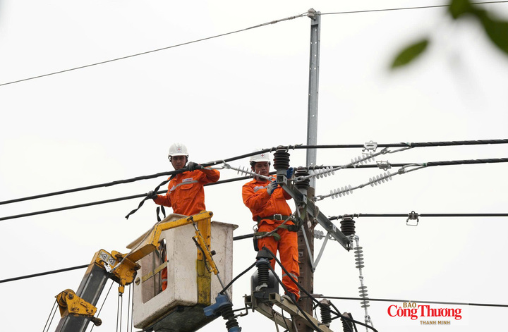 Nhân viên EVNHCMC kiểm tra, sửa chữa lưới điện bảo đảm cấp điện an toàn, ổn định, liên tục phục vụ người dân và các sự kiện trong dịp lễ Quốc khánh 2/9 tại TP. Hồ Chí Minh.