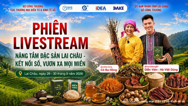 KOL Hà Việt Dũng cùng KOC Cô Ba Hồng livestream giới thiệu đặc sản Lai Châu, kết nối sản phẩm vùng cao với người tiêu dùng cả nước.