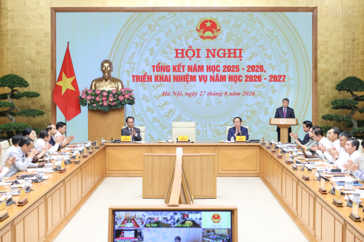Thủ tướng Lê Minh Hưng: Ngành giáo dục đã nỗ lực lớn, quyết tâm cao và đạt nhiều kết quả quan trọng với 8 kết quả nổi bật - Ảnh: chinhphu.vn/Nhật Bắc