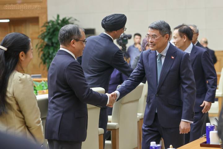 Thủ tướng Chính phủ Lê Minh Hưng tiếp Đại sứ, Đại biện các nước ASEAN - Ảnh: chinhphu.vn/Nhật Bắc