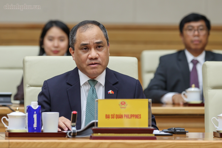 Đại sứ Philippines Francisco Noel R. Fernandez III phát biểu - Ảnh: chinhphu.vn/Nhật Bắc