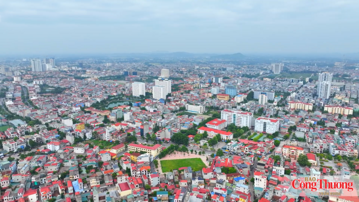 Một góc đô thị Bắc Ninh nhìn từ trên cao.