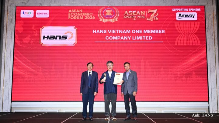 Công ty TNHH MTV Hans Việt Nam được trao danh hiệu gồm "Top 10 thương hiệu nổi tiếng 2026"
